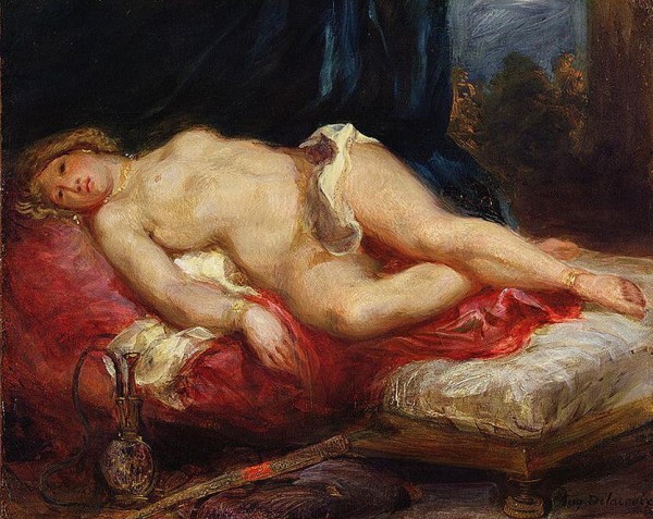 Eugène Delacroix (1798-1863)   –  Odalisca sobre el divan